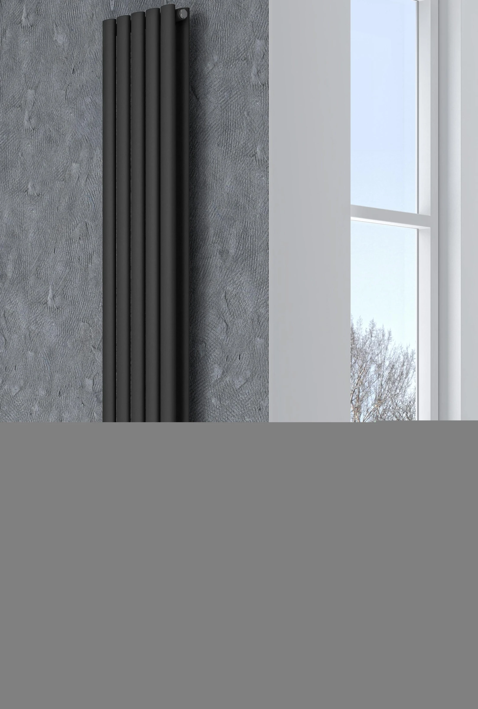 Reina Neva Designer Radiator - 1800 X 413 Single White