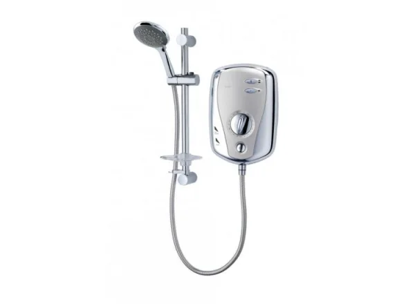 Axces By Vado Chrome Slimline Electric Shower 9.5kw Plated