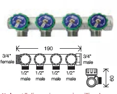 Abacus Easi-plan Far 4 Way Manifold