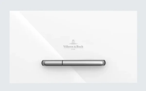 Villeroy & Boch Viconnect Installation Systems 300g Toilet Flush Plate - Glass Glossy White 253 X 145 X 15 Mm