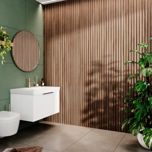 Abacus Slatwall - Slatted Wall Panelling Walnut (3pack) detail view - Image 3