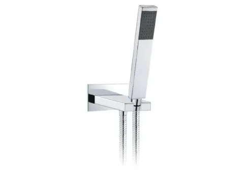 Vado Instinct Single Function Mini Shower Kit With 150cm Shower Hose And Bracket With Integrated Outlet Chrome detail view - Image 2