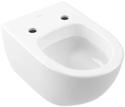 Villeroy & Boch Subway 2.0 Washdown Toilet Wall-mounted, Oval, Horizontal Outlet 370 X 560 Mm White Alpin (5600.10.01) detail view - Image 2