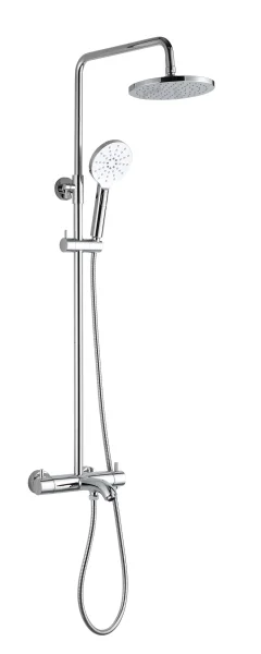 JTP Thermostatic Shower Pole, Adjustable with Overhead Shower, Hand Shower and Bath Spout