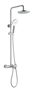 JTP Thermostatic Shower Pole, Adjustable with Overhead Shower, Hand Shower and Bath Spout