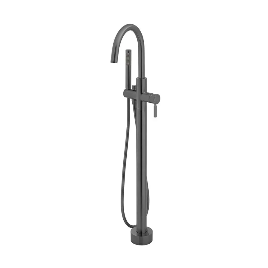 Vado Individual Origins Floor Standing Bath Shower Mixer Brushed Black product image - Image 1