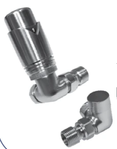 Abacus Ultima Corner Trv8 Valve Set Brushed Nickel