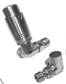 Abacus Ultima Corner Trv8 Valve Set Brushed Nickel