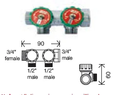 Abacus Easi-plan Far 2 Way Manifold