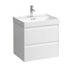 Laufen Meda Vanity Unit 600 X 450 X 515mm 2 Drawer For Washbasin 8.1011.3 - Matt White