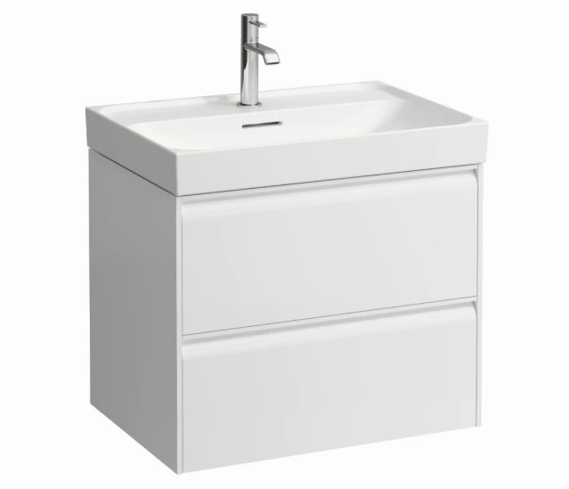 Laufen Meda Vanity Unit 650 X 450 X 515mm 2 Drawer For Washbasin 8.1011.4 - Matt White