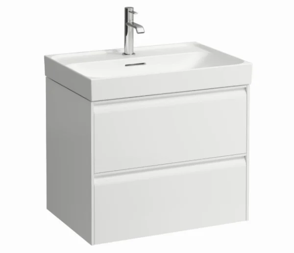 Laufen Meda Vanity Unit 65 X 45 X 51.5 Cm, Two Drawers - Matt White