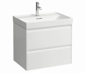 Laufen Meda Vanity Unit 650 X 450 X 515mm 2 Drawer For Washbasin 8.1011.4 - Matt White