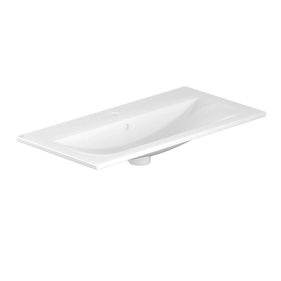 Vado Safari 800mm Ceramic Vanity Basin Gloss White