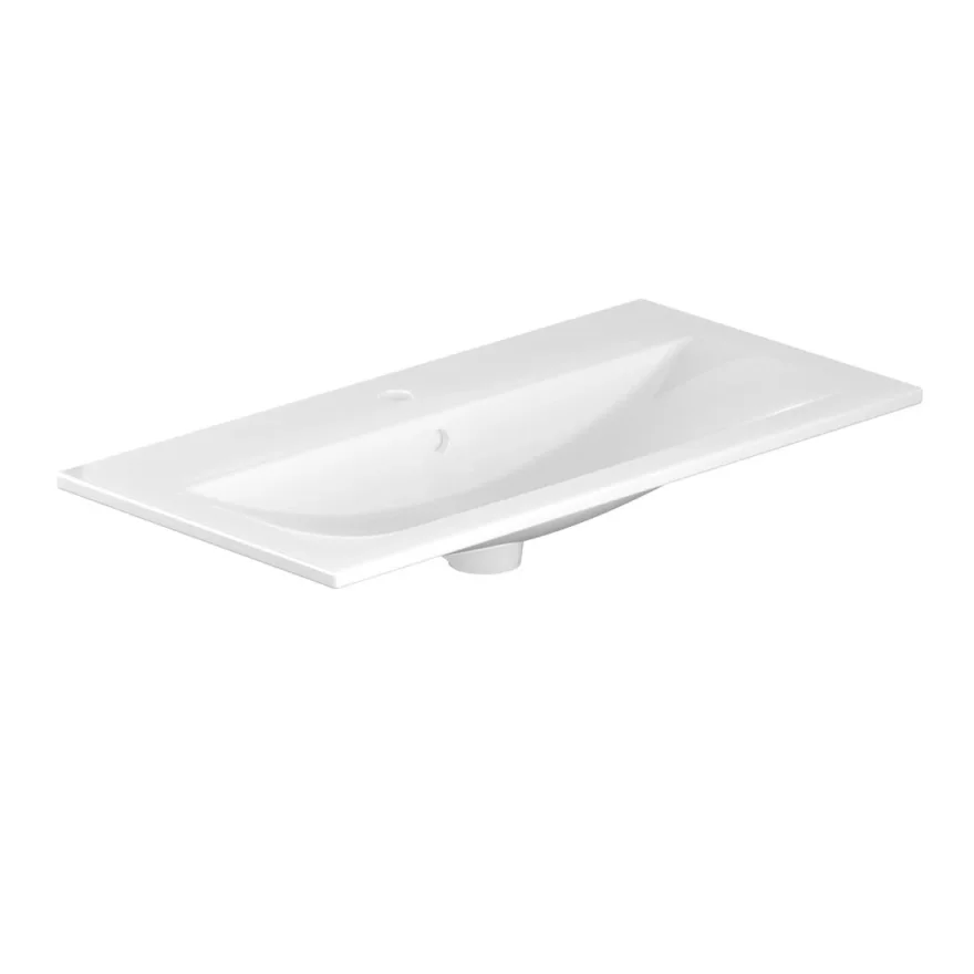 Vado Safari 800mm Ceramic Vanity Basin Gloss White product image - Image 1