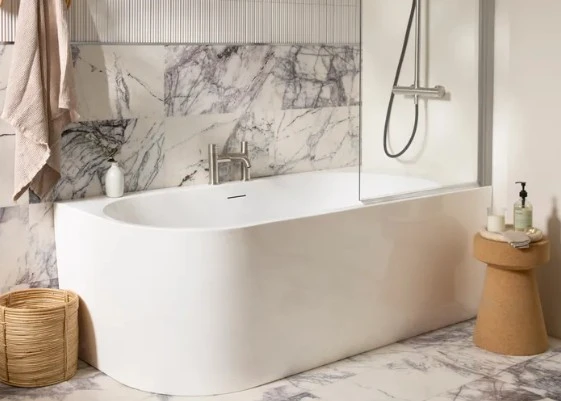 Tavistock Cadence 1700 Fitted Corner Bath Right Hand - White