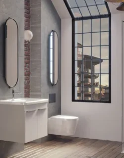 Artesan Ariel Rimless Wall Hung Pan - White (excl. Frame, Cistern & Seat) detail view - Image 2
