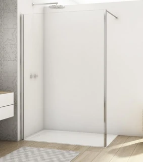 Kudos Divera 1000mm Side/wetroom Panel - Silver (excl. Wall Profile)