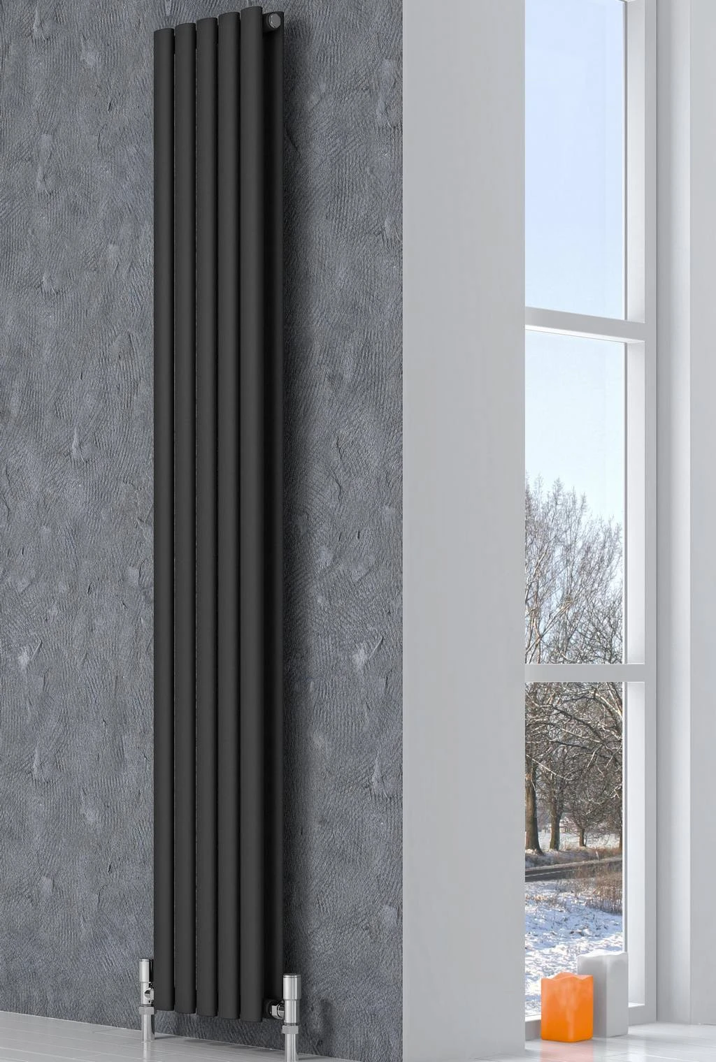 Reina Neva Designer Radiator - 1500 X 295 Double White
