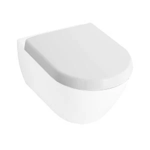 Villeroy & Boch Subway 2.0 Toilet Seat And Cover Compact Oval, With Quickrelease And Softclosing Hinges, Hinges In Stainless Steel White Alpin (9m69.s1.01)