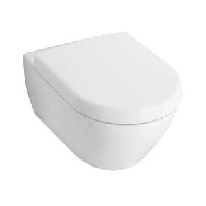 Villeroy & Boch Subway 2.0 Compact Washdown Toilet Wall-mounted, Oval, Horizontal Outlet 355 X 480 Mm White Alpin (5606.10.01)
