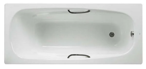 Roca Carla Bath 170 X 70 Cm, Two Tap Hole - White