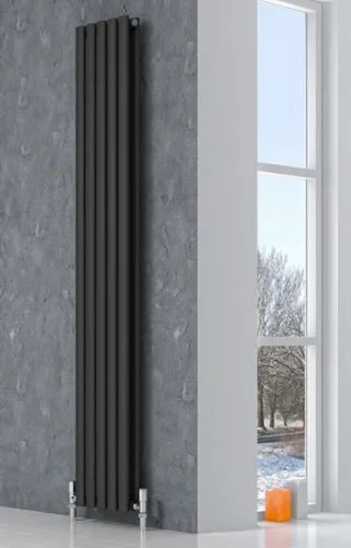 Reina Neva Designer Radiator - 550 X 413 Single Anthracite product image - Image 1