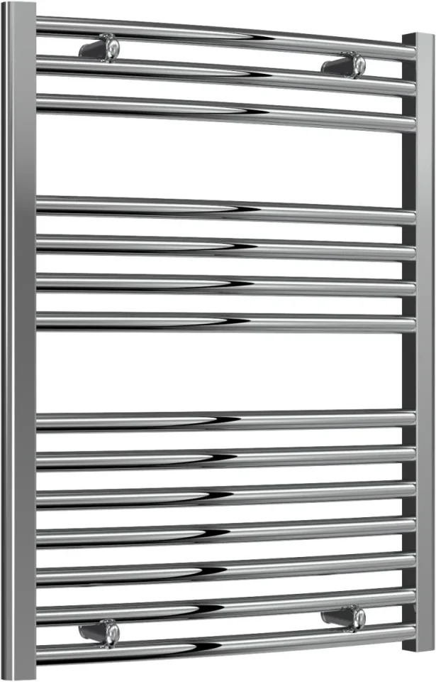 Reina Diva Electric 600 X 800 Towel Radiator Chrome Curved product image - Image 1