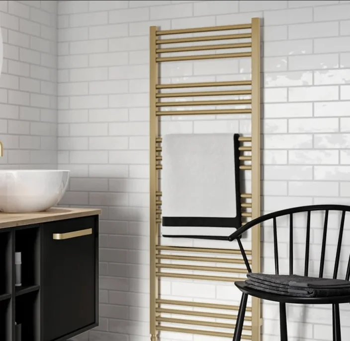 Crosswater Mpro Rail 480x1380 Brush Brass Electric detail view - Image 2