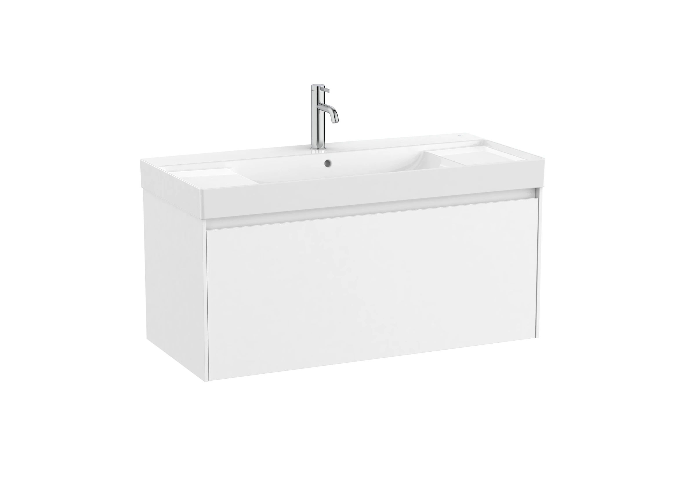 Roca Ona 1000 X 460mm 1 Drawer Unit Only - Matt White (excl. Basin & Countertop)