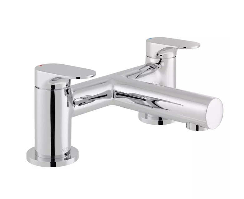 Vado Axces Metiz Deck Mounted 2 Hole Bath Filler Chrome