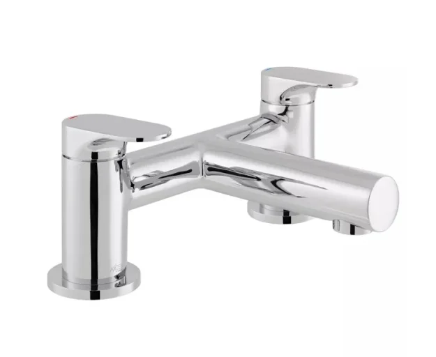 Vado Axces Metiz Deck Mounted 2 Hole Bath Filler Chrome product image - Image 1