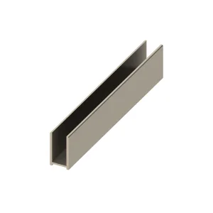 Abacus Glass Surface Channel -8mm Nickel - 3600mm