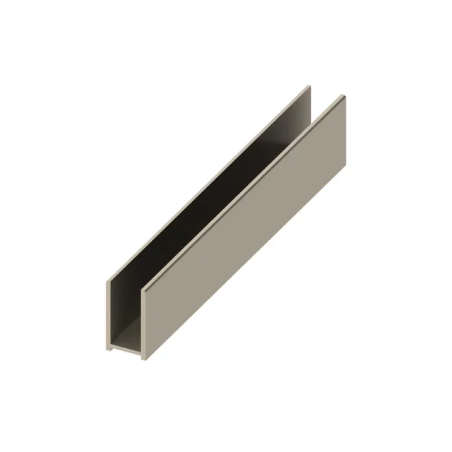 Abacus Glass Surface Channel -8mm Nickel - 3600mm product image - Image 1