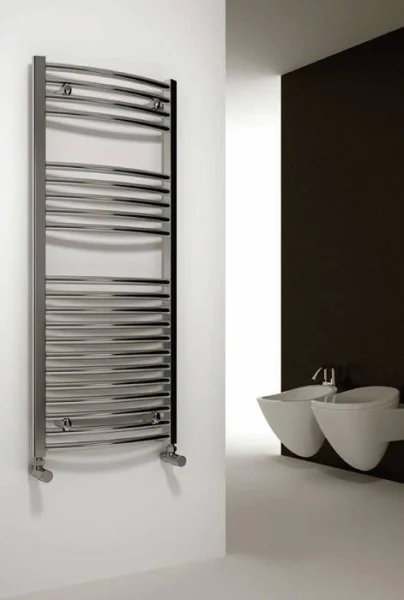 Reina Diva 400 X 1800 Towel Radiator Chrome Curved