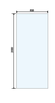 Abacus X Series Straight 10mm Glass 835mm