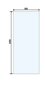 Abacus X Series Straight 10mm Glass 835mm