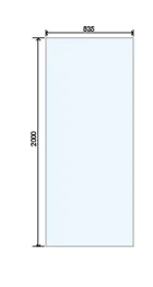 Abacus X Series Straight 10mm Glass 835mm product image - Image 1