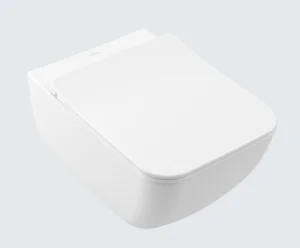 Villeroy & Boch Venticello Washdown Toilet, Rimless Wall-mounted, Directflush, Rectangle, Horizontal Outlet, Not Suitable For Installation With Flush Valves 375 X 560 Mm Stone White Ceramicplus (4611.r0.rw)