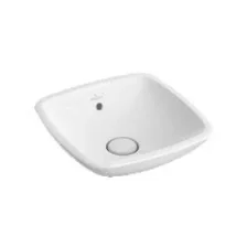 Villeroy & Boch Loop & Friends Surface-mounted Washbasin Square, For Wall-mounted Washbasin Mixers Or Tall Pillar Tap Fittings, Without Tap Hole Area, With Overflow 380 X 380 Mm White Alpin Ceramicplus (5149.00.r1) product image - Image 1