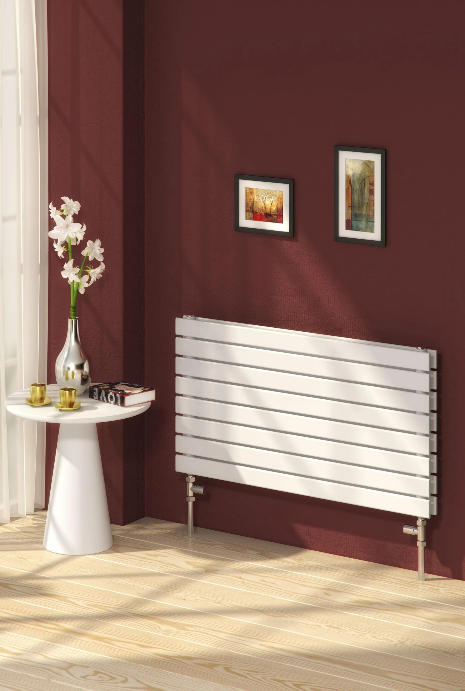 Reina Rione Designer Radiator - 544 X 800 Double White