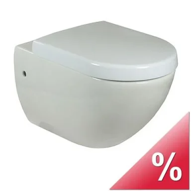 Villeroy & Boch Subway Washdown Toilet Wall-mounted, Oval, Horizontal Outlet 370 X 560 Mm White Alpin (6600.10.01) product image - Image 1