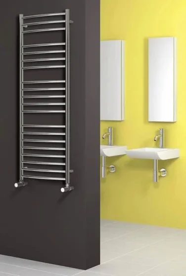 Reina Eos 500 X 430 Curved Stainless Steel Towel Rail product image - Image 1
