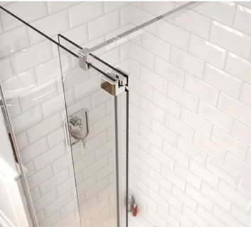 Kudos Ultimate Fold Away Bath Screen Deflector Panel (left Hand) - Brushed Brass