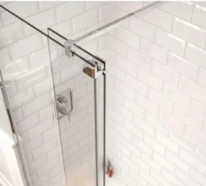 Kudos Ultimate Fold Away Bath Screen Deflector Panel (left Hand) - Brushed Brass