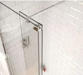 Kudos Ultimate Fold Away Bath Screen Deflector Panel (left Hand) - Brushed Brass product image - Image 1