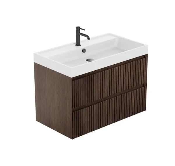 Vado Groove 800mm Vanity Unit - Wall Hung