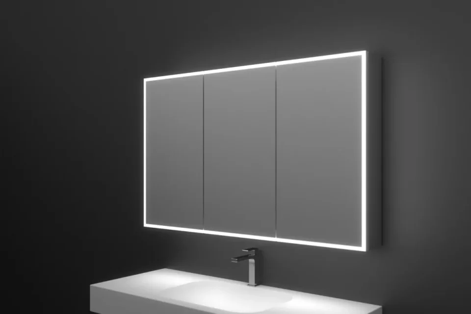 Faeber Edge 1200 Led 3 Door Illuminated Mirror Cabinet (recess Compatible) detail view - Image 14
