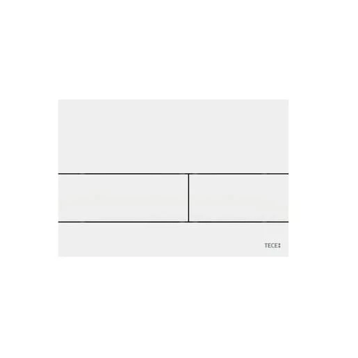 Tece Square Dual Flush, Metal, Matt White