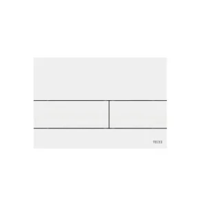 Tece Square Dual Flush, Metal, Matt White
